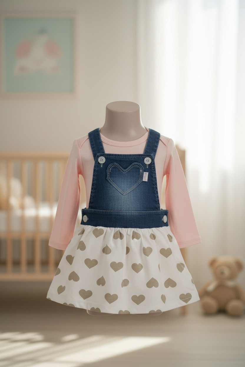 Conjunto de vestido y mameluco