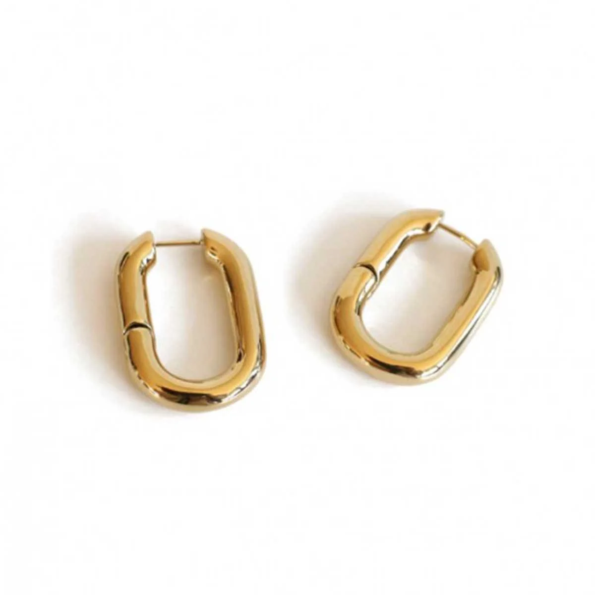 Argollas de acero dorado