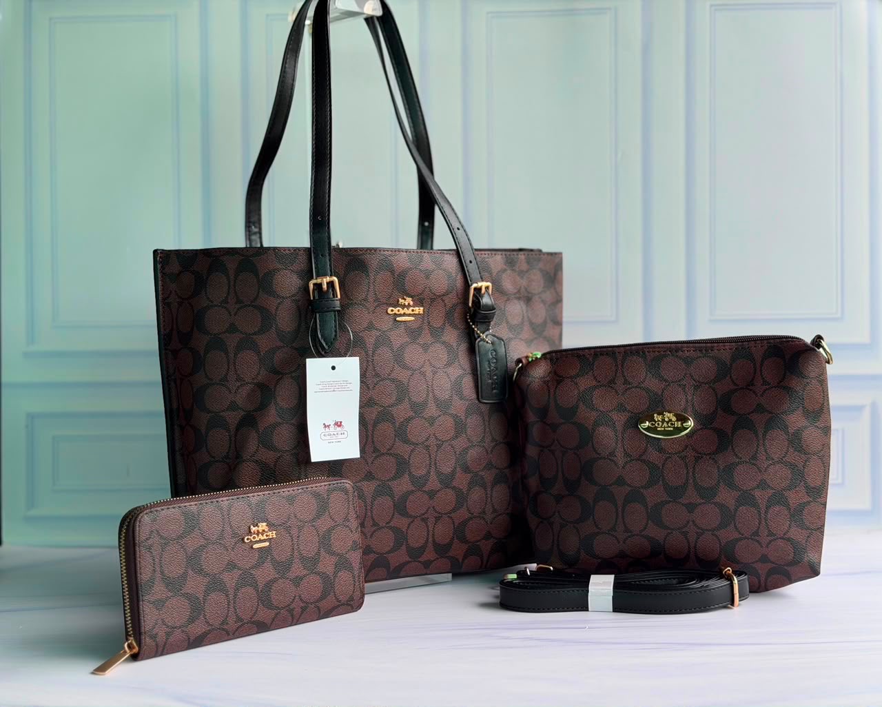 Tríos de cartera Coach