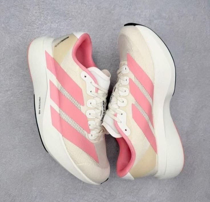 Zapatillas Adidas Adizero blancas y rosadas — foto 3