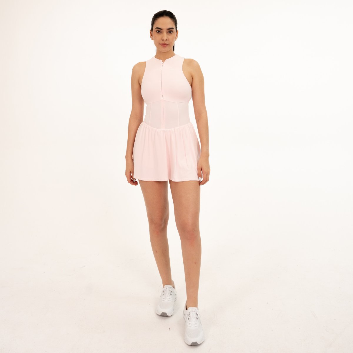 Strawberry Kiss Zip-Up Mini Dress