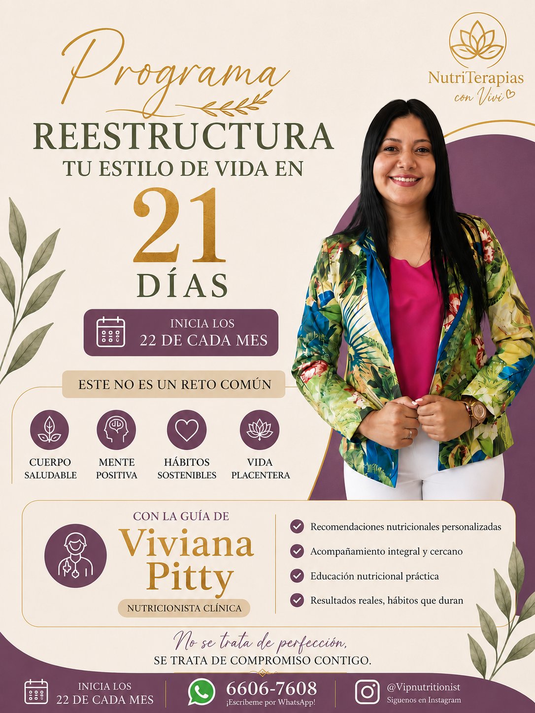 Programa de Reestructura tu estilo de Vida en 21 días